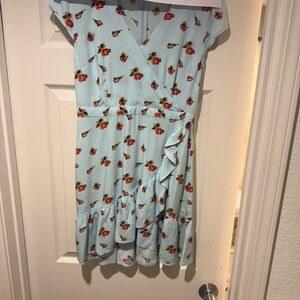 J. Crew Light Blue Floral Dress